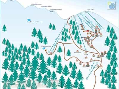Карта витягів гірськолижного комплексу "Драгобрат".